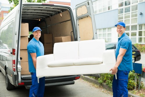 Planning house removals in Southtottenham with boxes and moving van