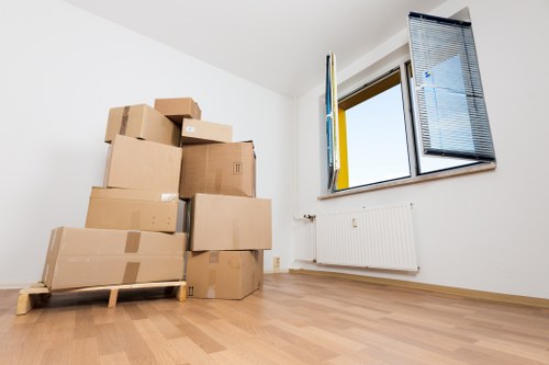 Organized storage space in Southtottenham for boxes and furniture