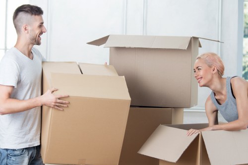 Professional office storage setup with cabinets and shelving in Southtottenham